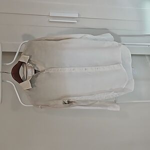 J Crew Dip Dyed Linen Button Down Shirt Sz S